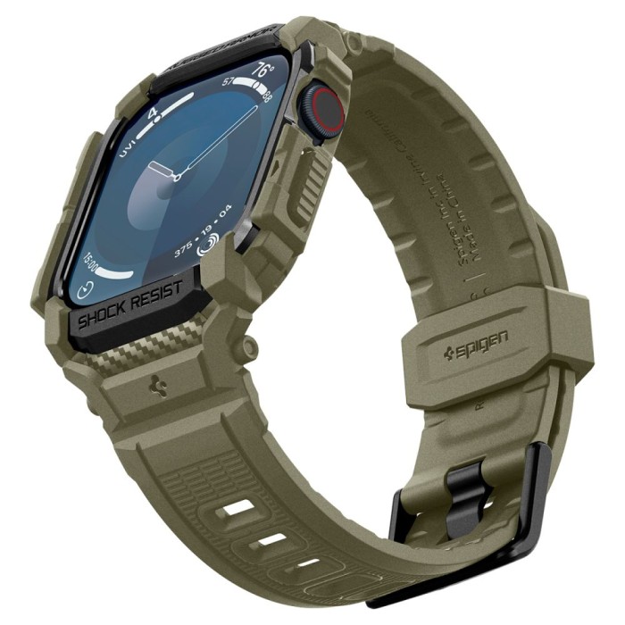 Spigen Rugged Armor ”Pro” Strap for Apple Watch 10 (46MM) - Green