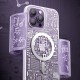Kingxbar PQY Geek Series magnetic case for iPhone 14 Plus MagSafe gold
