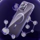 Kingxbar PQY Ice Crystal Series magnetic case for iPhone 14 Plus MagSafe silver