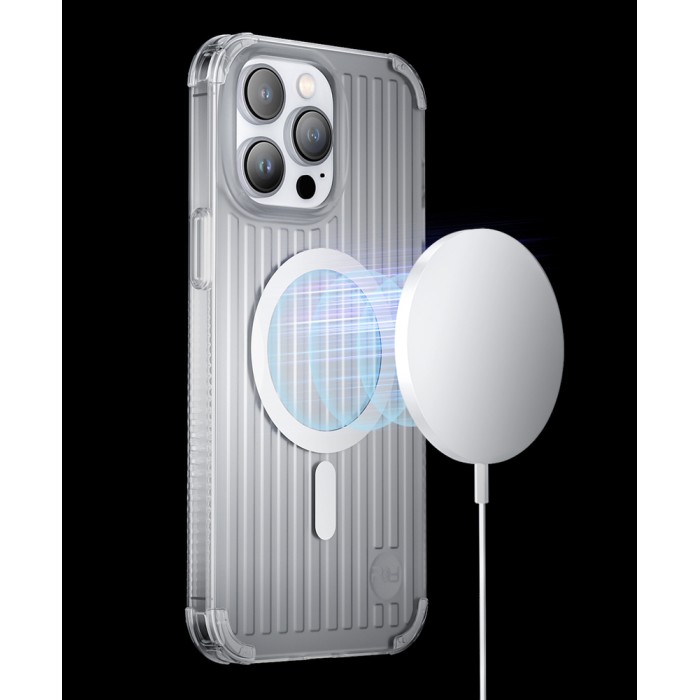 Kingxbar PQY Go Out Series magnetic case for iPhone 14 Plus MagSafe laser color