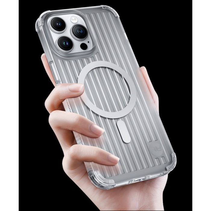Kingxbar PQY Go Out Series magnetic case for iPhone 14 Plus MagSafe laser color