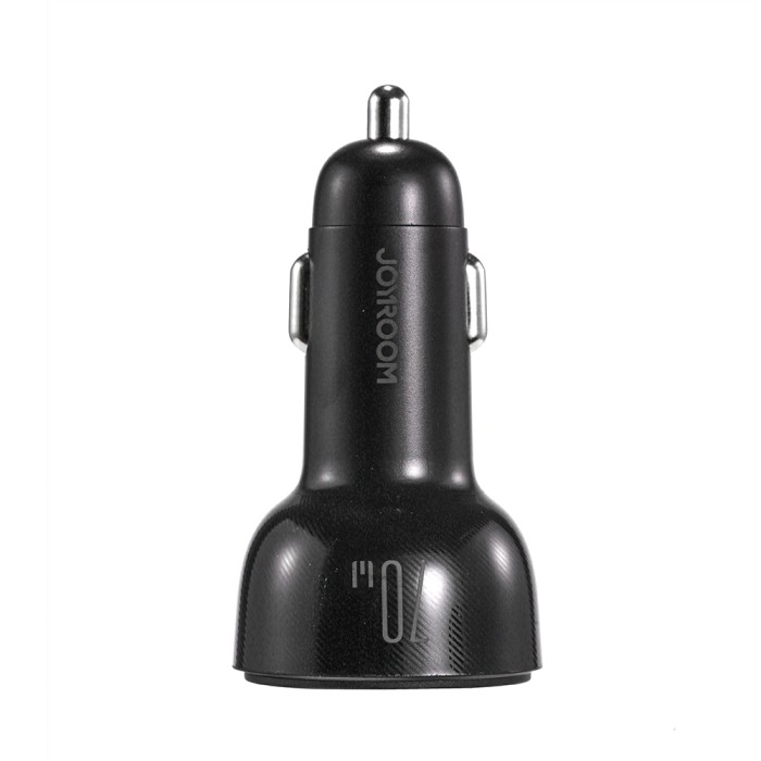 Joyroom 70W car charger with 3 ports: USB, 2 x USB C black (JR-CL26)