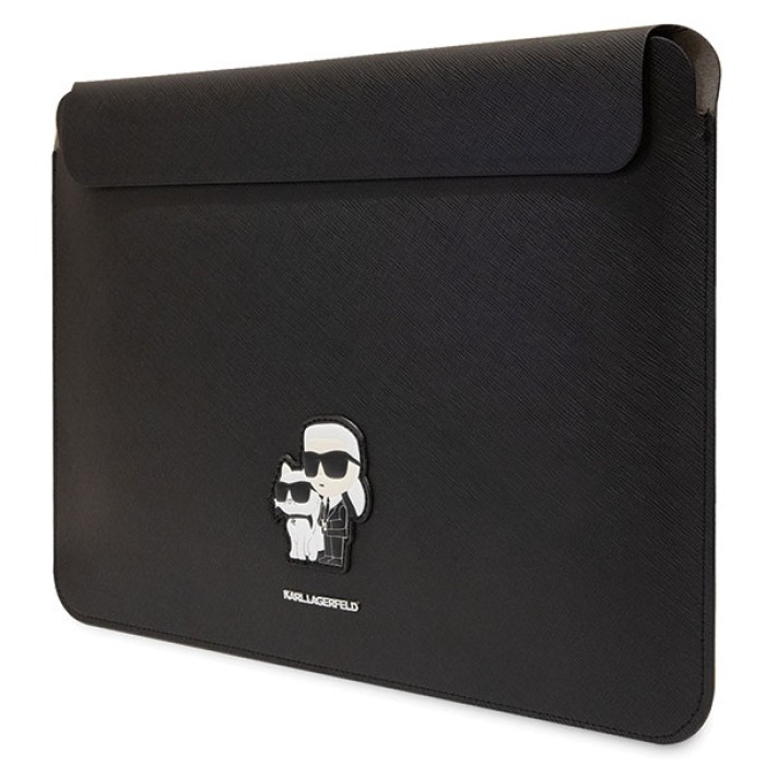 Karl Lagerfeld Saffiano Karl&amp;amp;Choupette case for a 14" laptop - black