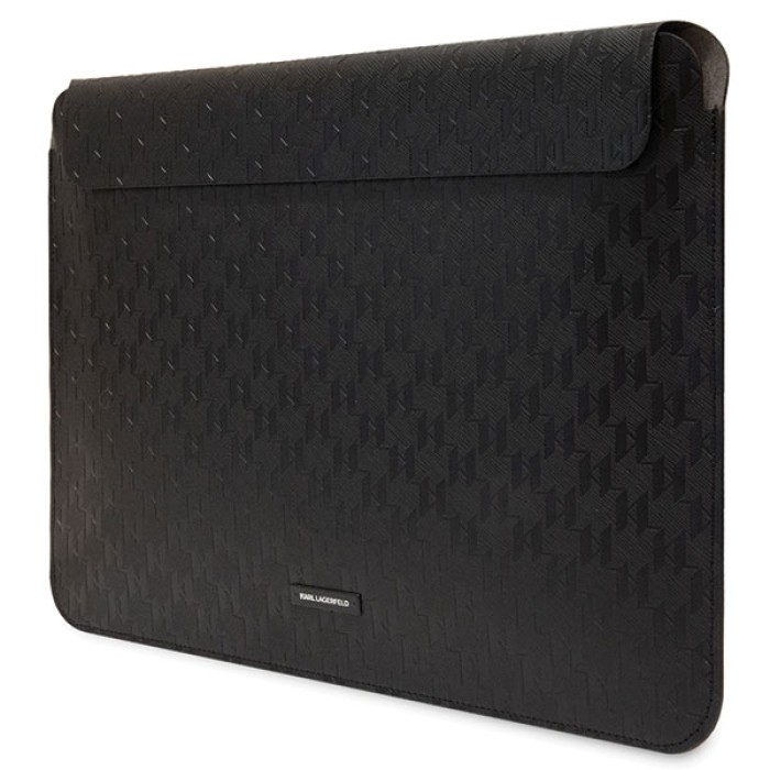 Karl Lagerfeld Saffiano Plaque case for a 14" laptop - black