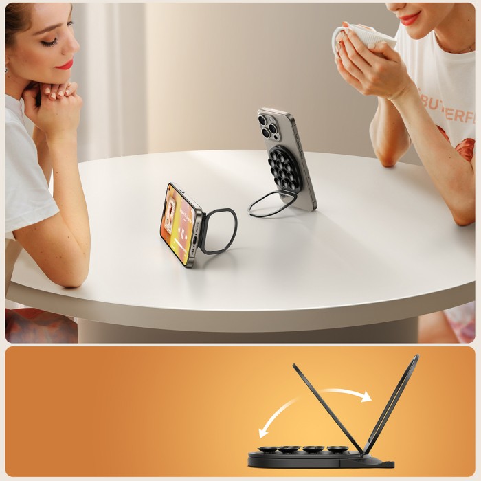 Joyroom JR-ZS418 Smartphone Holder with Stand and Suction Cups with MagSafe - Black