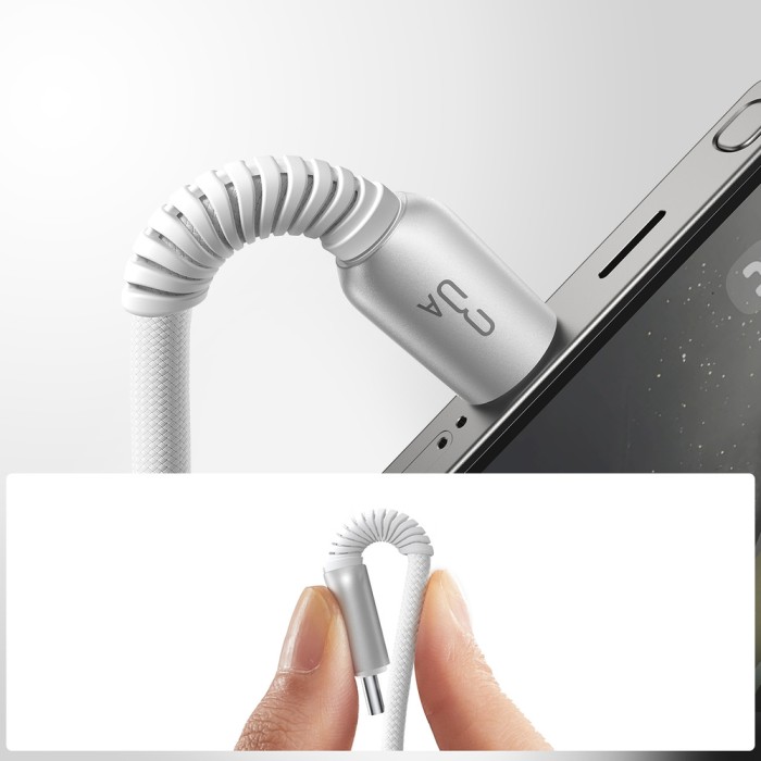 Joyroom S-A51 Cutting-Edge Series 3A USB-A - USB-C cable 1.2m - light gray