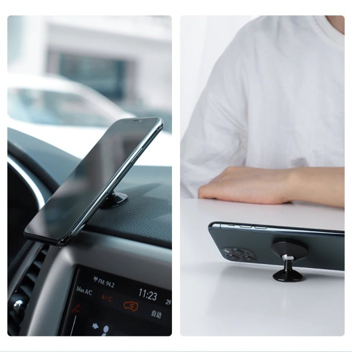 Wozinsky Magnetic Car Mount for Dashboard 360 Self-Adhesive Black (WMH-05)