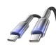 Joyroom S-A42 Crystal-Clear Series 60W USB-C - USB-C cable 1.2m - black