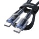 Joyroom S-A42 Crystal-Clear Series 60W USB-C - USB-C cable 1.2m - black