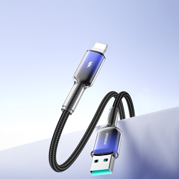 Joyroom S-A42 Crystal-Clear Series 3A USB-A - Lightning cable 1.2m - black