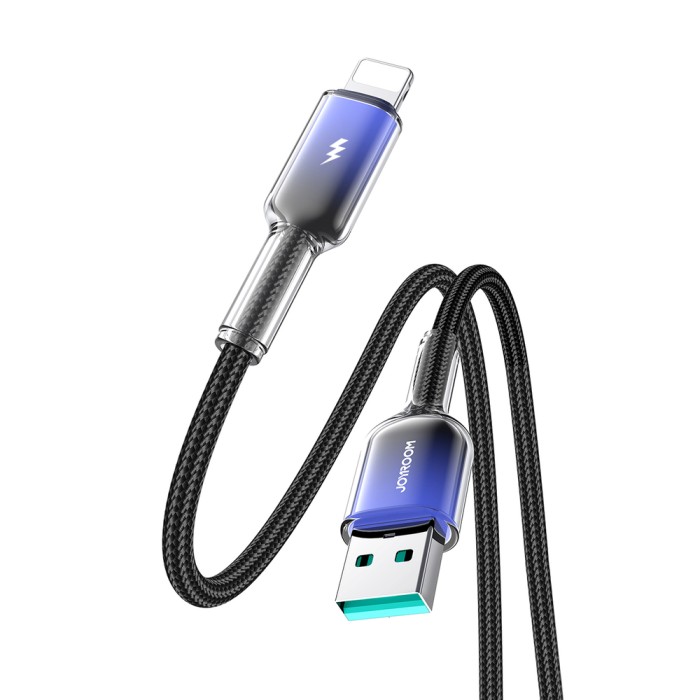 Joyroom S-A42 Crystal-Clear Series 3A USB-A - Lightning cable 1.2m - black