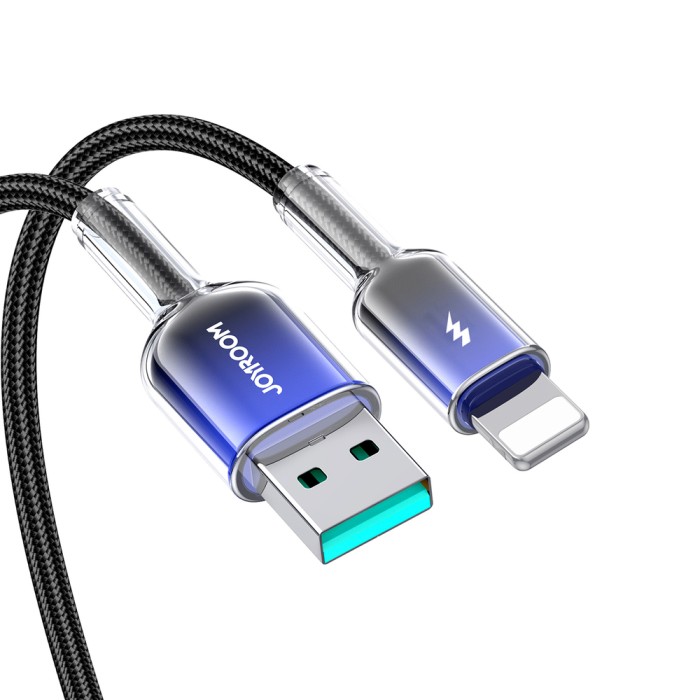 Joyroom S-A42 Crystal-Clear Series 3A USB-A - Lightning cable 1.2m - black