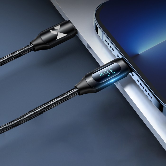 Wozinsky WUCLC1 Lightning - USB-C cable 36W 480Mb/s 1m - black