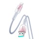 Joyroom S-A42 Crystal-Clear Series 3A USB-A - Lightning cable 1.2m - white