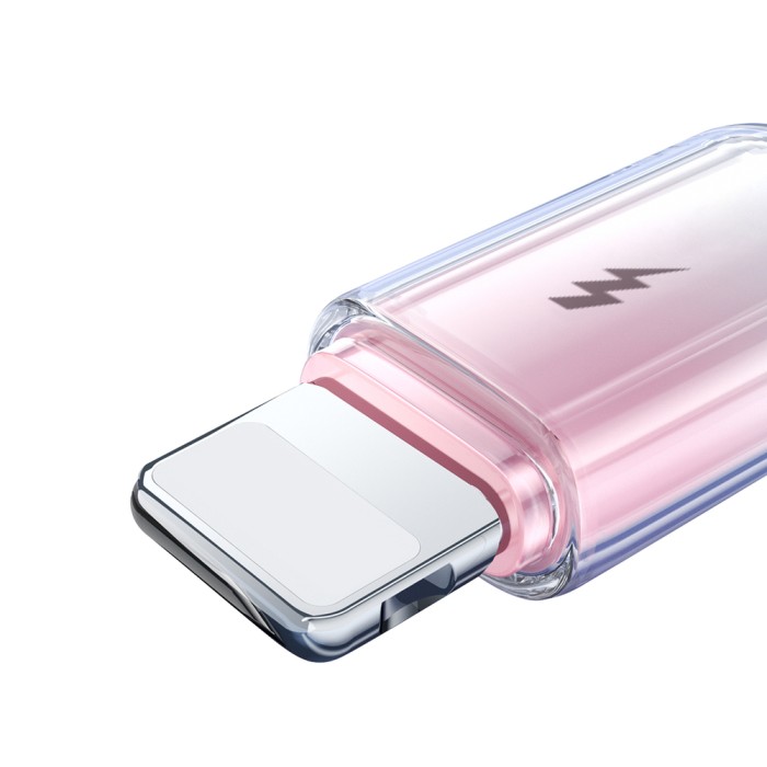 Joyroom S-A42 Crystal-Clear Series 3A USB-A - Lightning cable 1.2m - white
