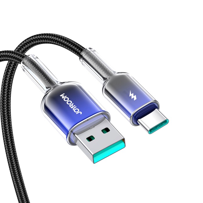 Joyroom S-A42 Crystal-Clear Series 3A USB-A - USB-C cable 1.2m - black