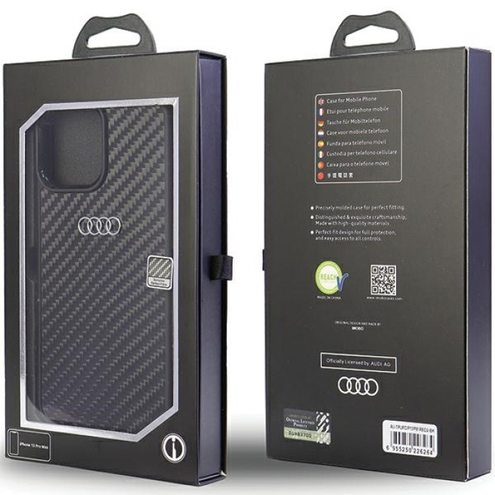 Audi Carbon Fiber iPhone 13 Pro Max 6.7" black/black hardcase AU-TPUPCIP13PM-R8/D2-BK