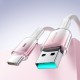 Joyroom S-A42 Crystal-Clear Series 3A USB-A - USB-C cable 1.2m - white