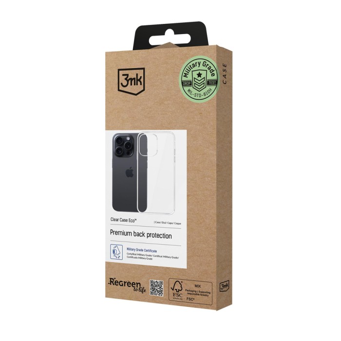 3mk Clear Case Eco for Apple iPhone 15 pro max - transparent