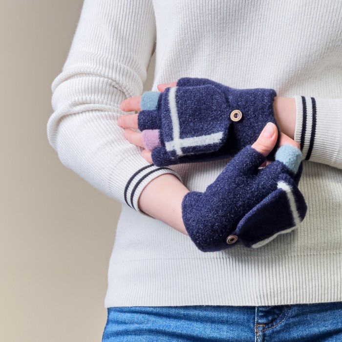 Women's/children's winter phone gloves - black