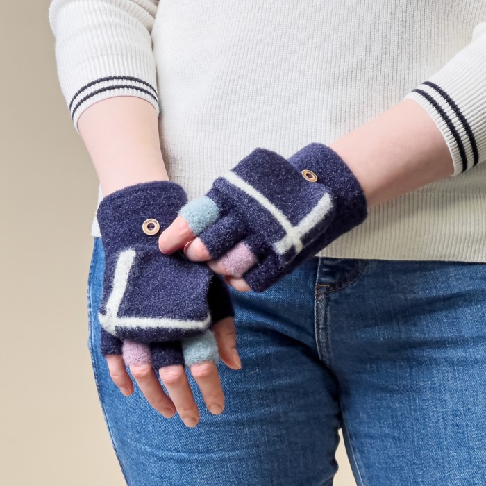 Women's/children's winter phone gloves - black