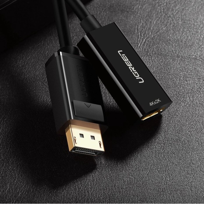 Ugreen Cable Cable from DisplayPort (Male) to HDMI (Female) (Unidirectional) 1080P 60Hz 12bit Black (40362)