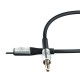 3mk AUX minijack 3.5 mm / USB-C cable - silver