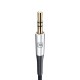 3mk AUX minijack 3.5 mm / USB-C cable - silver
