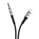 3mk AUX minijack 3.5 mm / USB-C cable - silver