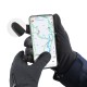 Anti-slip winter phone sports gloves (size XL) - black