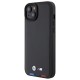 BMW BMHCP15M22PTDK iPhone 15 Plus 6.7" black/black Leather Stamp Tricolor