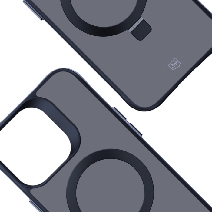 3mk Smoke Case Mag&amp;amp;Stand for Apple iPhone 16 pro max - black