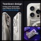 Spigen Ultra Hybrid Mag Case with MagSafe for iPhone 15 Pro Max - Natural Titanium (Zero One Pattern)
