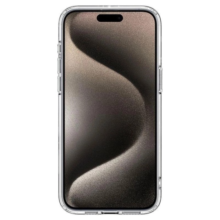Spigen Ultra Hybrid Mag Case with MagSafe for iPhone 15 Pro Max - Natural Titanium (Zero One Pattern)