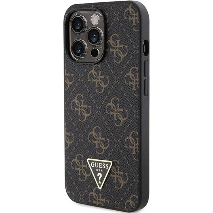 Guess GUHCP15XPG4GPK iPhone 15 Pro Max 6.7" black/black hardcase 4G Triangle Metal Logo