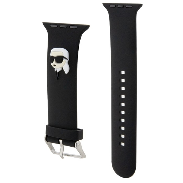 Karl Lagerfeld 3D Rubber Karl Head strap for Apple Watch 42/44/45/49mm - black
