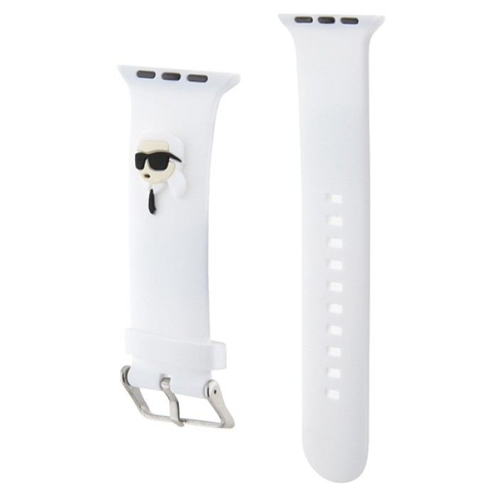 Karl Lagerfeld 3D Rubber Karl Head strap for Apple Watch 38/40/41mm - white