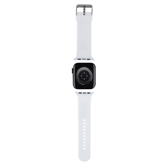 Karl Lagerfeld 3D Rubber Karl&amp;Choupette Heads strap for Apple Watch 38/40/41mm - white