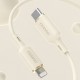 Dudao L7SF 2in1 cable USB-C - USB-C / Lightning 100W 1.2m - beige