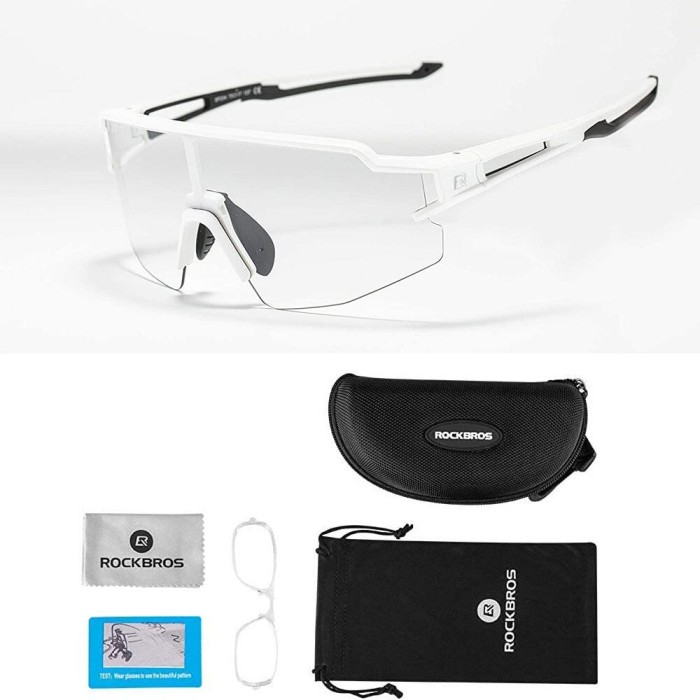 Rockbros 10172 Photochromic UV400 Cycling Glasses - White