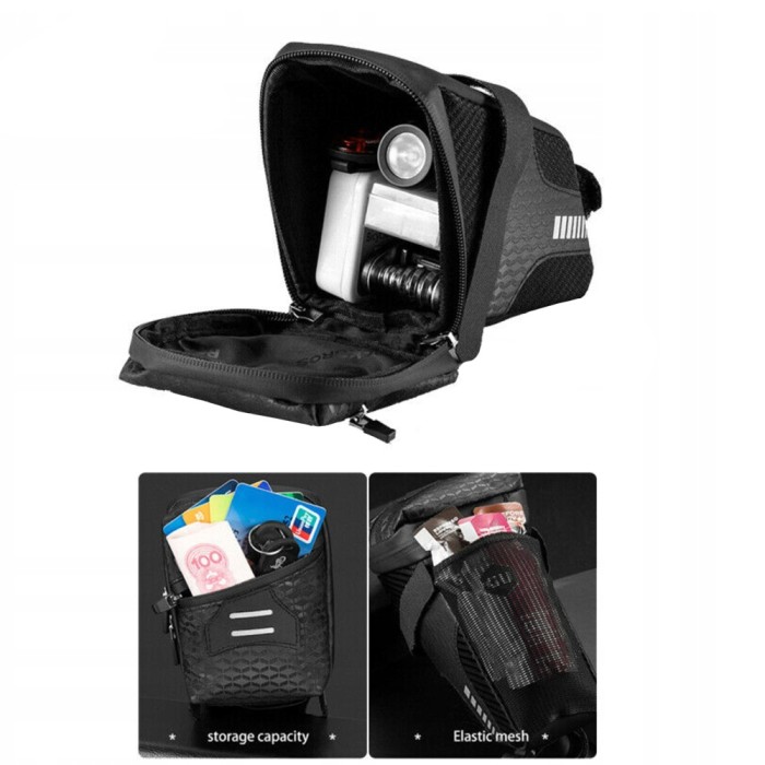 Rockbros C29-BK waterproof bicycle bag under the saddle - black