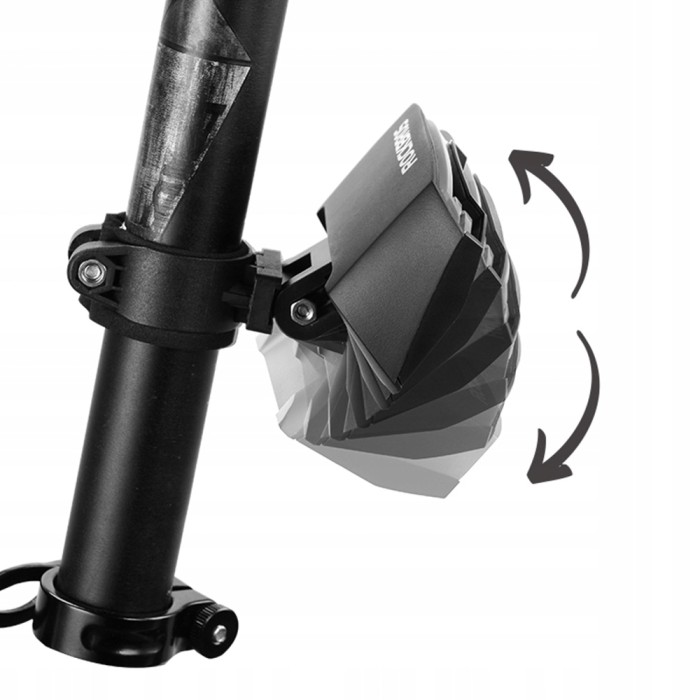 Rockbros LKWD-R1 Rear Bike Light with Laser and Remote Control + Micro USB - USB-A Cable - Black