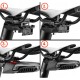 Rockbros LKWD-R1 Rear Bike Light with Laser and Remote Control + Micro USB - USB-A Cable - Black