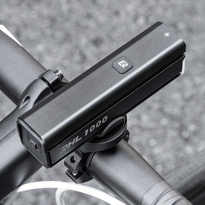 Rockbros 24610002001 Front Bike Light 1000 lm + USB-C - USB-A Cable - Black