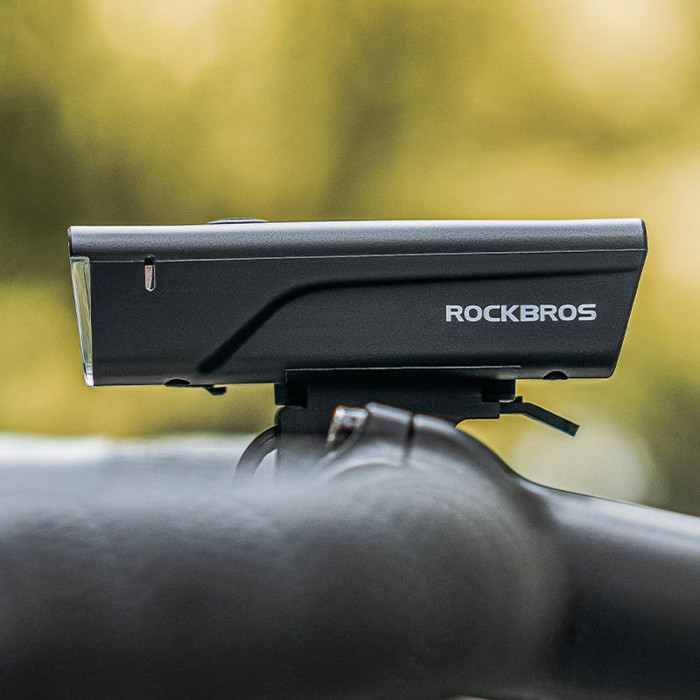 Rockbros 24510003001 Front Bike Light 260 lm + USB-C - USB-A Cable - Black