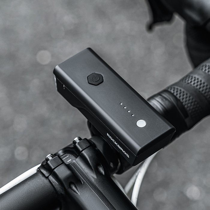 Rockbros 24510003001 Front Bike Light 260 lm + USB-C - USB-A Cable - Black