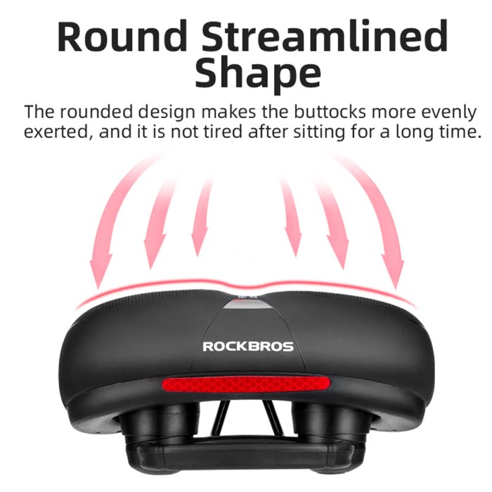 Rockbros AQ-6090R bicycle saddle - black and red