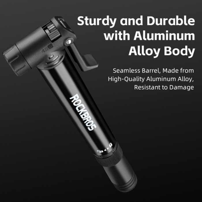 Rockbros 42320010001 Bicycle Pump Hand + Screwdriver - Black