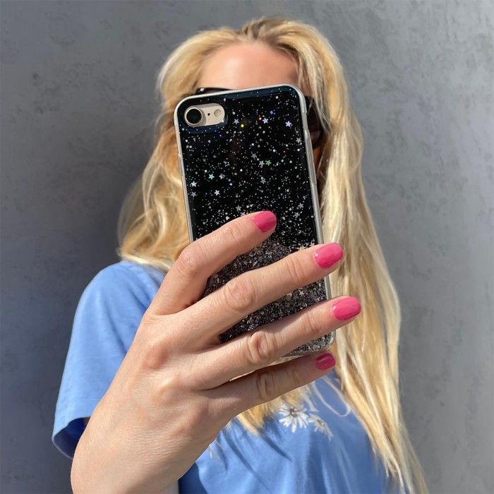 Wozinsky Star Glitter Shining Cover for Xiaomi Redmi K40 Pro+ / K40 Pro / K40 / Poco F3 transparent