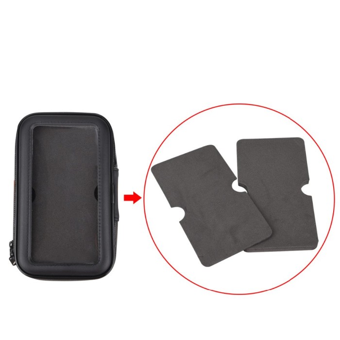 Bicycle waterproof motorcycle phone holder bag saddlebag for handlebar XL (max phone size: 165 mm x 80 mm) black (without handlebar mount)